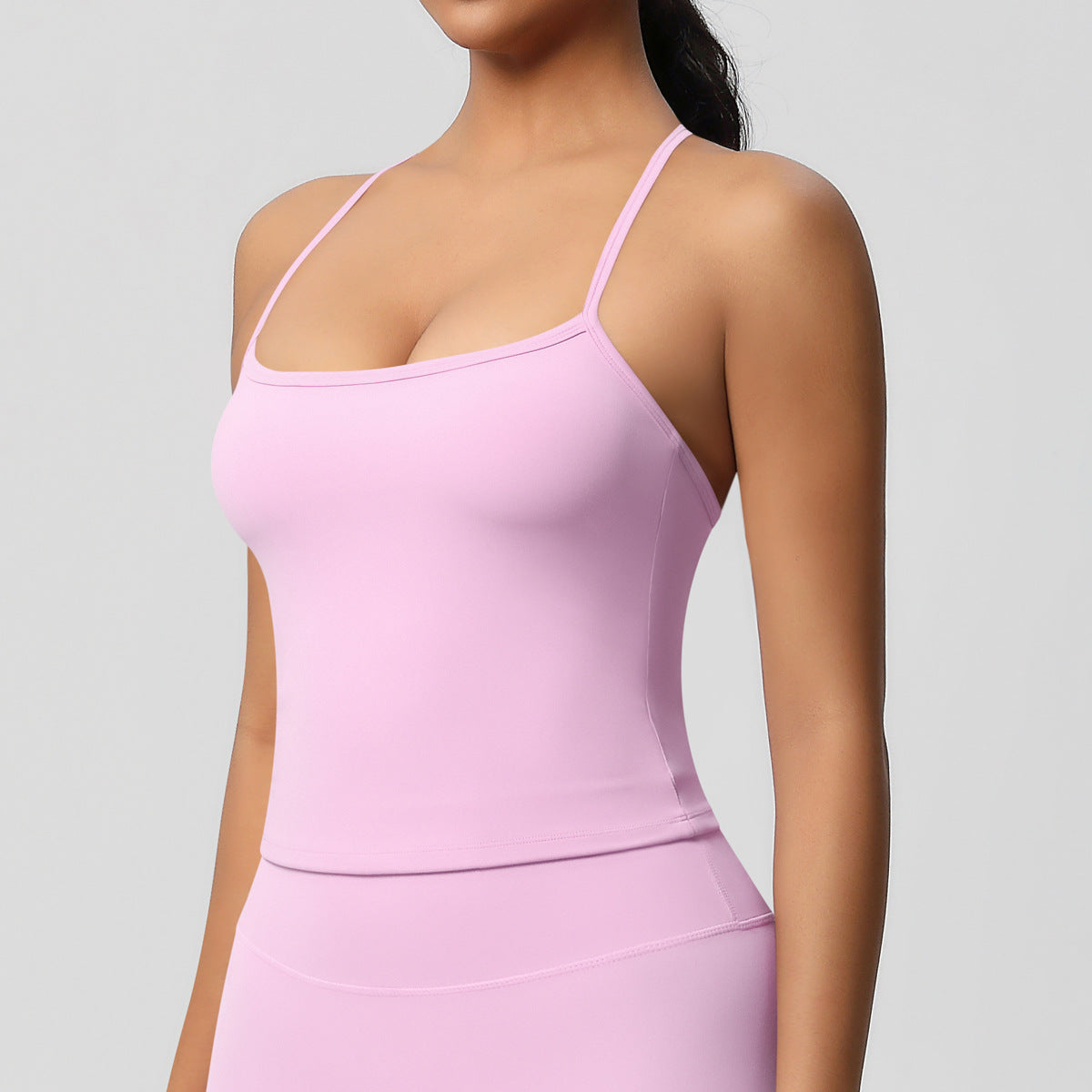 Yoga pants set for women in a solid color