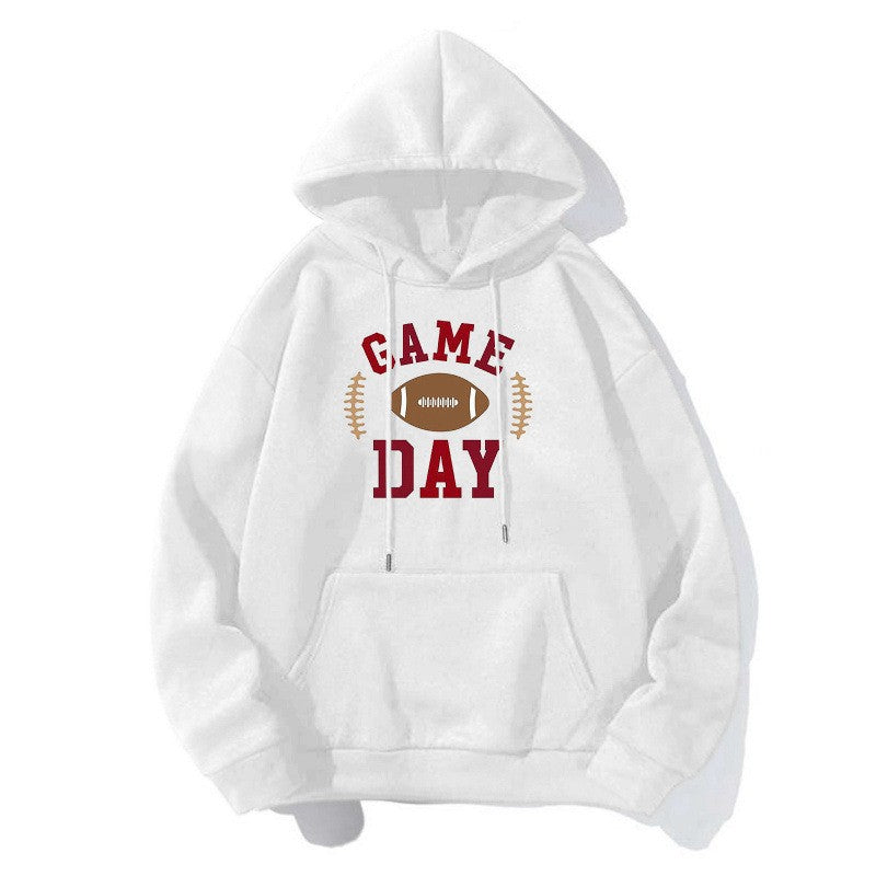 Football Print Hoodie