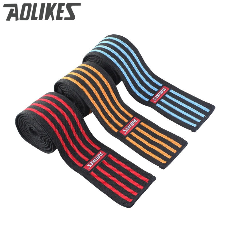 AOLIKES 1pcs 180*8cm Knee Wraps Men&
