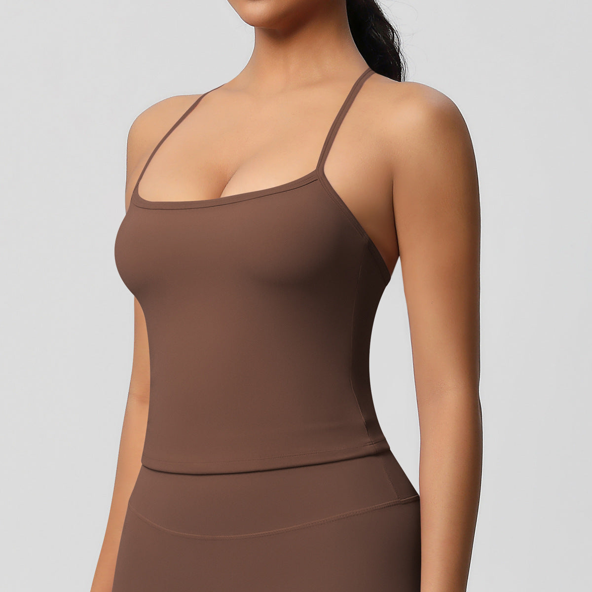 Yoga pants set for women in a solid color