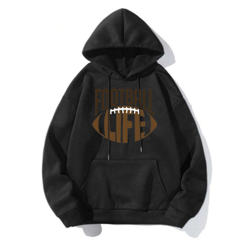 Football Print Hoodie