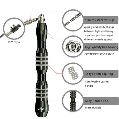 aluminum dual bearing jump rope