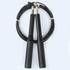 Speed Jump Rope Fitness Skipping Ropes with anti-slip aluminum handles and 360° swivel design in black.