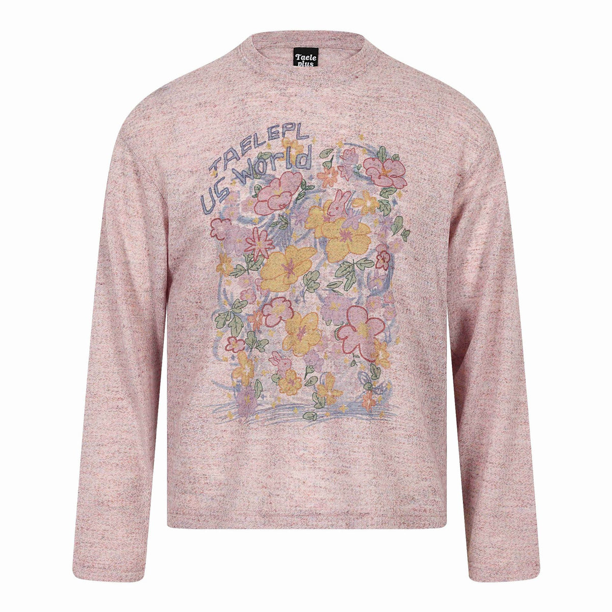 floral graffiti print long sleeve t-shirt