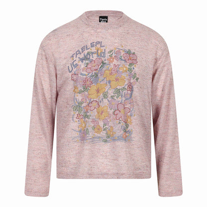 floral graffiti print long sleeve t-shirt