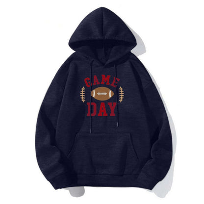 Football Print Hoodie featuring a &