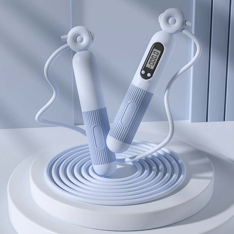 Intelligent Counting Jump Rope with Blue Handles