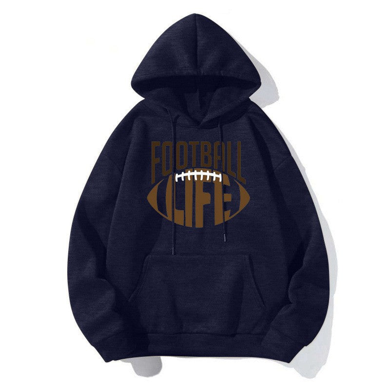 Football Print Hoodie