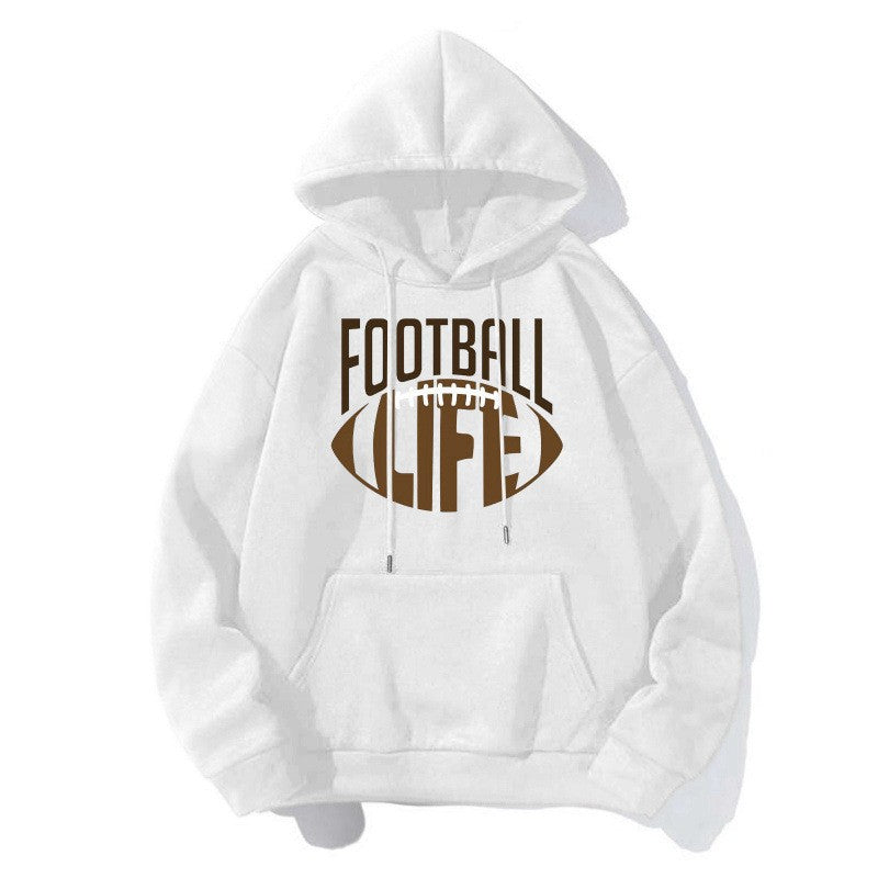 Football Print Hoodie