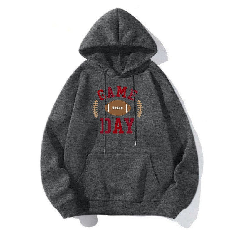 Football Print Hoodie