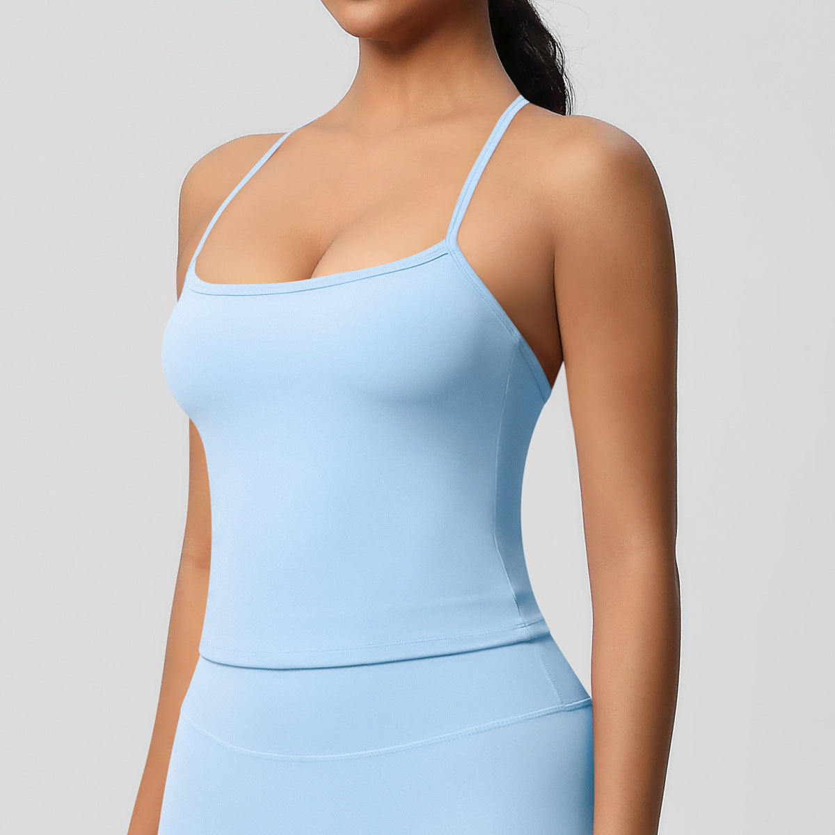 Yoga pants set for women in a solid color