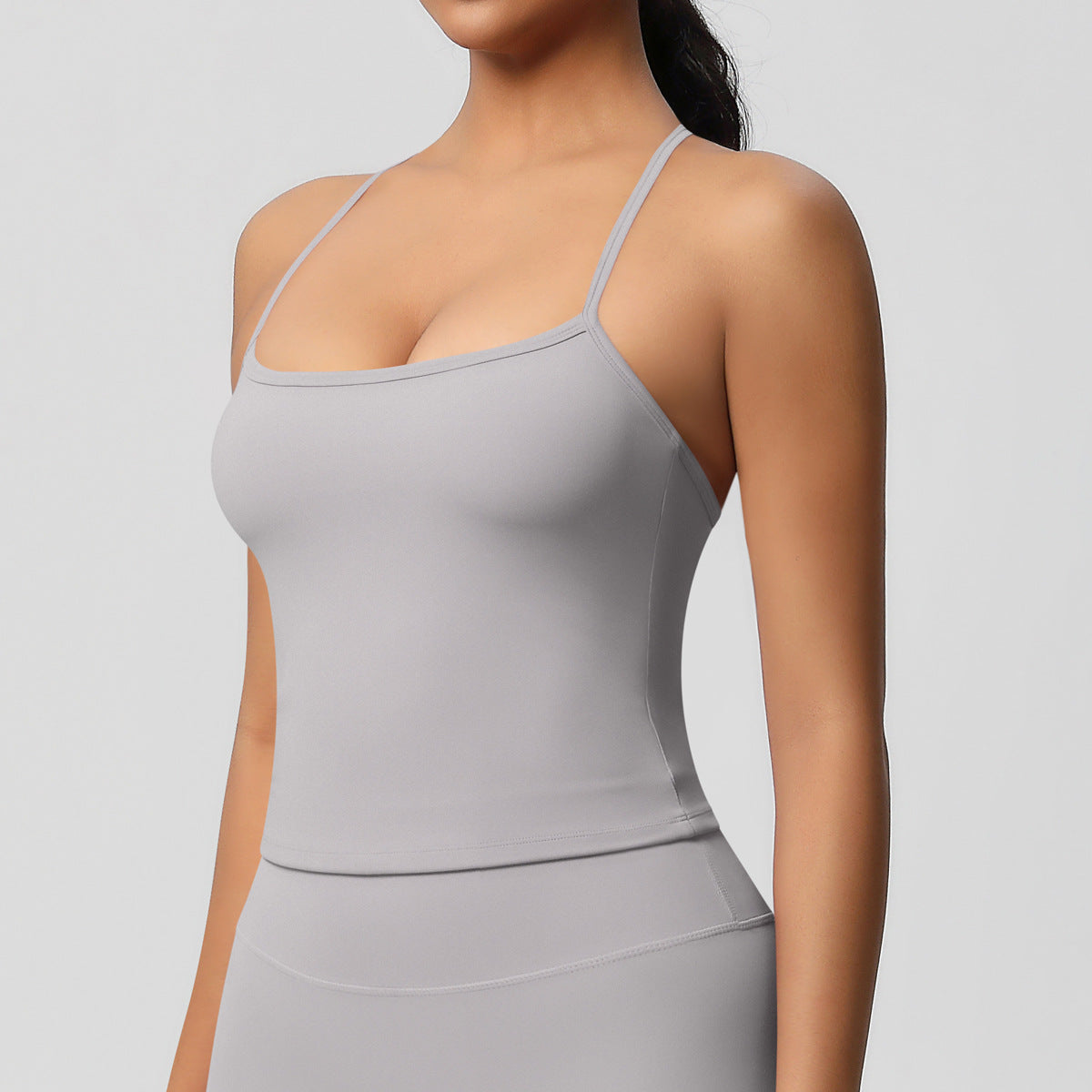 Yoga pants set for women in a solid color