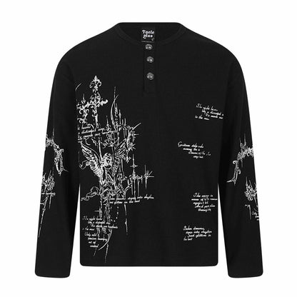 letter print long sleeve t-shirt