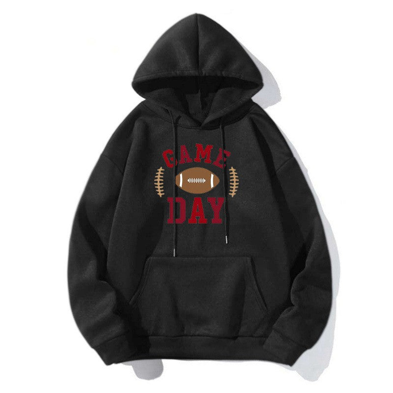 Football Print Hoodie