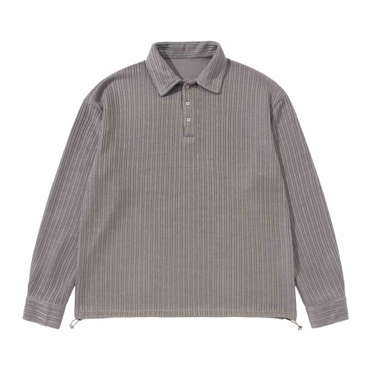 ribbed polo neck long sleeve t-shirt