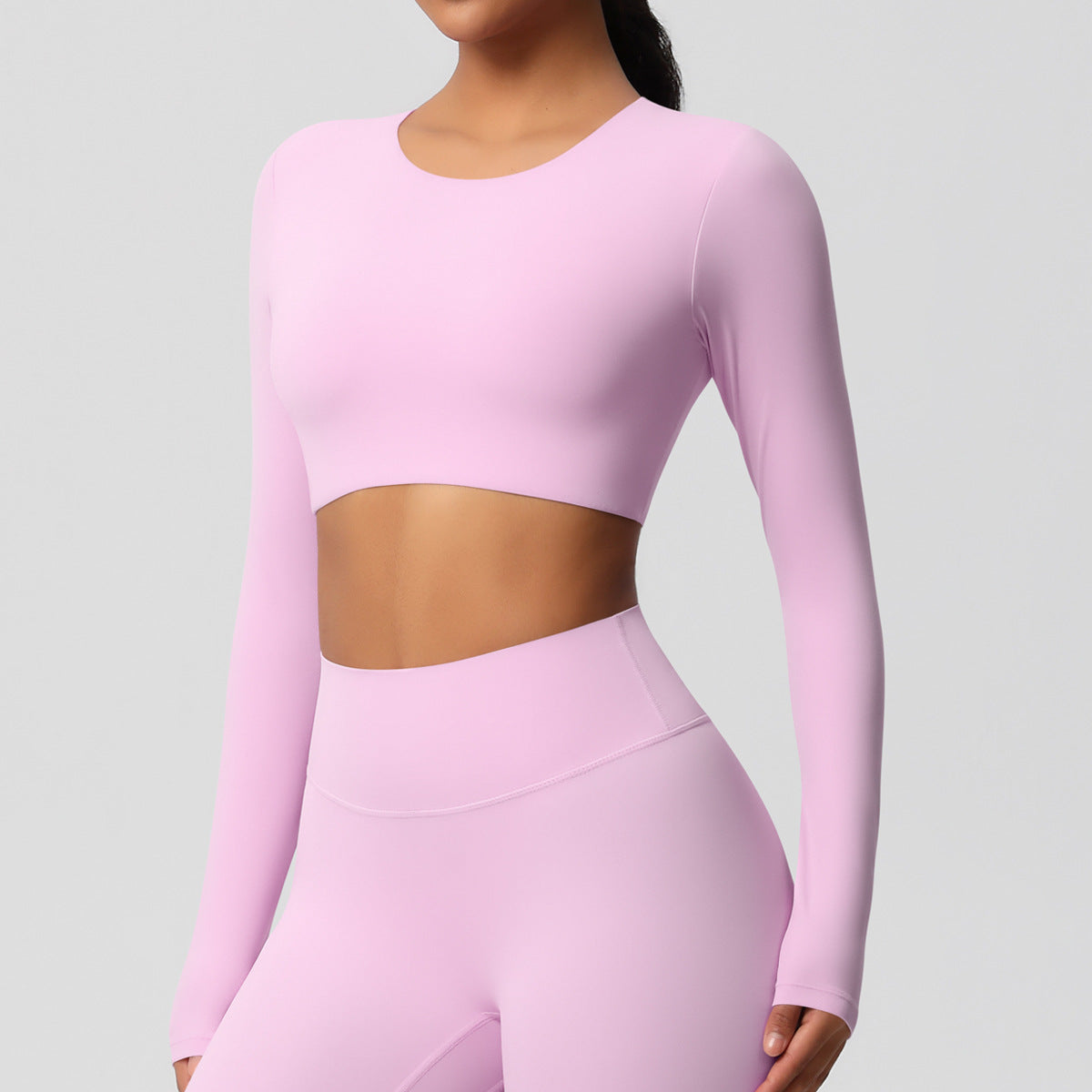 Yoga pants set for women in a solid color
