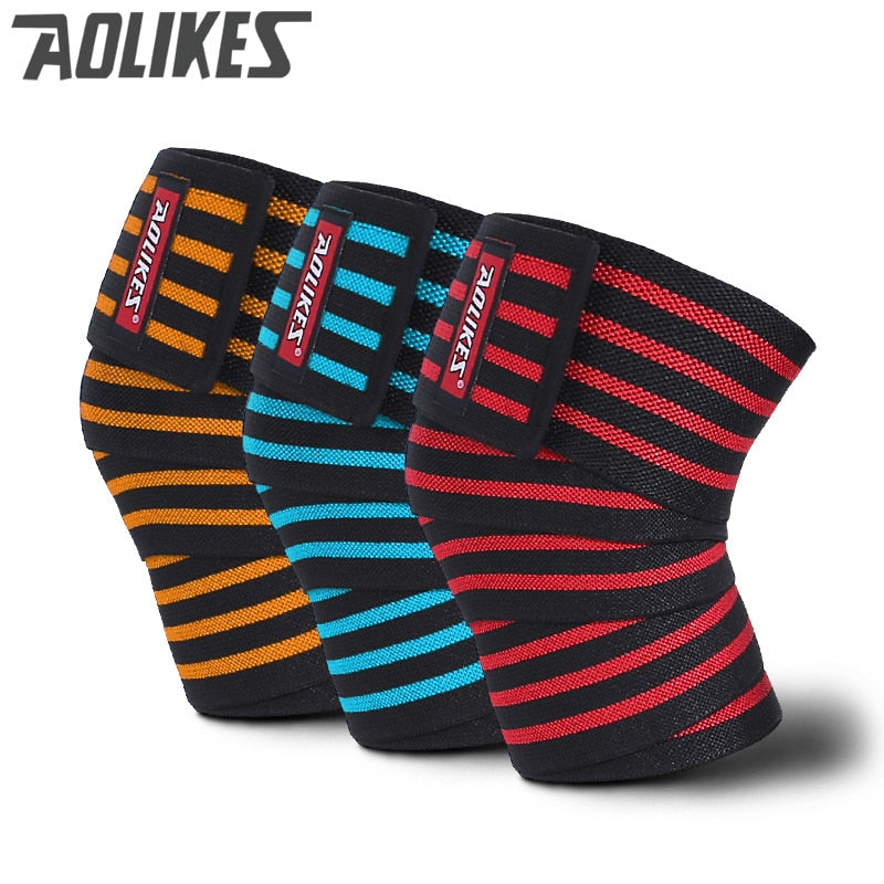 AOLIKES 1pcs 180*8cm Knee Wraps Men&