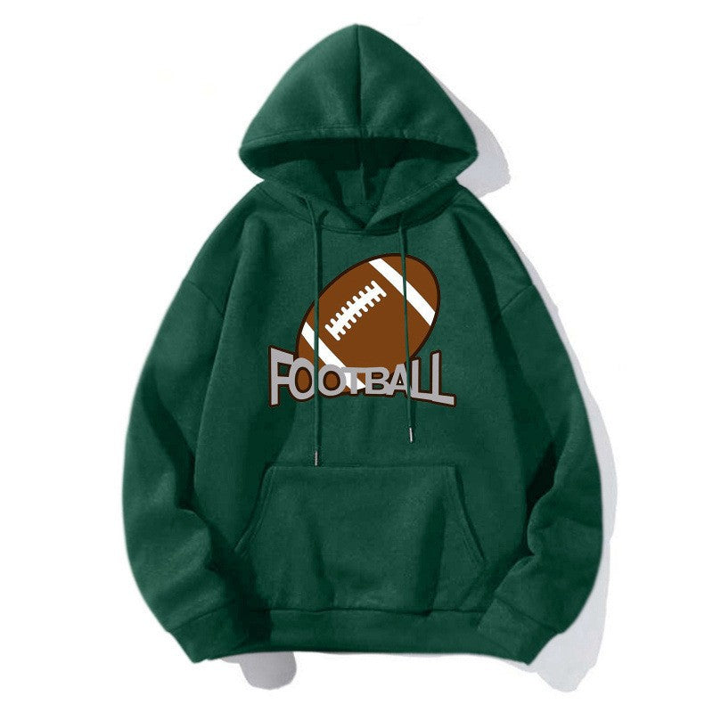 Football Print Hoodie