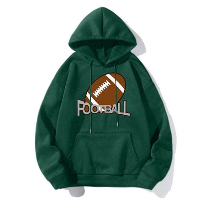 Football Print Hoodie