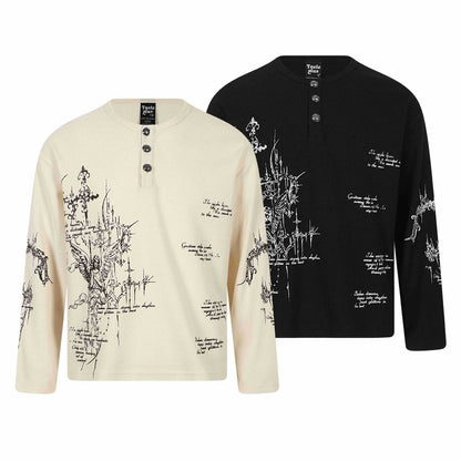 letter print long sleeve t-shirt